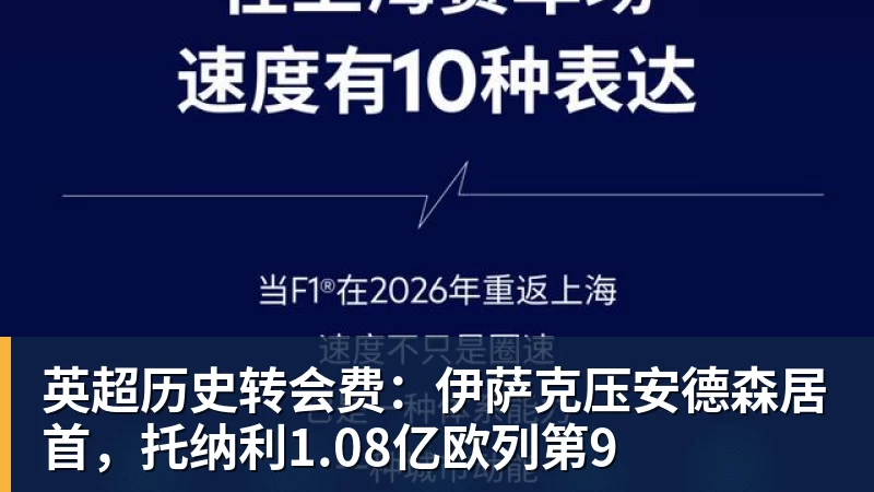 8868体育英超历史转会费：伊萨克压安德森居首，托纳利1.08亿欧列第9